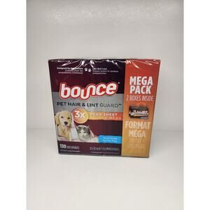 Bounce Pet Hair & Lint Guard Dryer Sheets Mega Pack